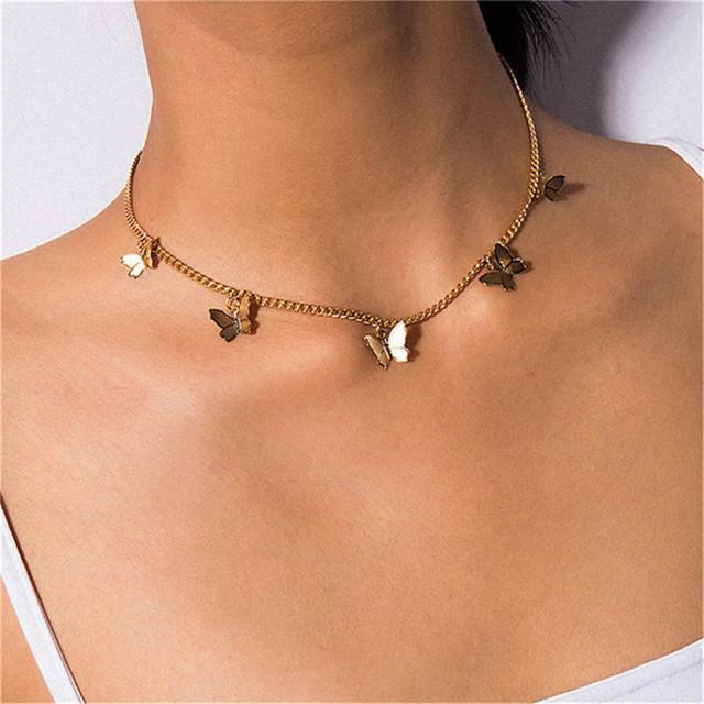 Trend Double Layer Star Moon Pendant Necklace For Women Girl Clavicle Chain Eight-pointed Star Necklace Simple Jewelry Gift