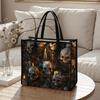 Gothic Skull Candle Pattern Tote Bag Casual Daily Outdoor Handbag Large Capacity All-match Handheld Bag