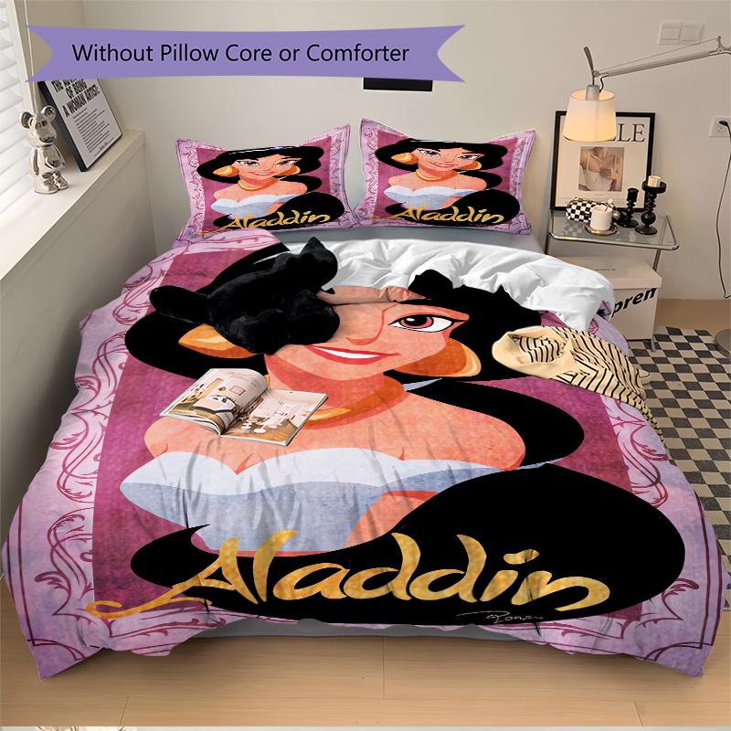 Princess Jasmine'S Adventure Print 3Pcs Bedding Setduvet Cover With 2 Bedropillowcase Home Birthday Gift