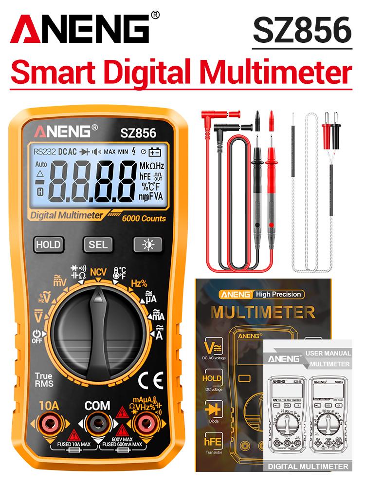 ANENG SZ856 Multimeter 6000 Resistance Test NCV Electrical Testing Electrical Household Instrument Counting Frequency Capacitor