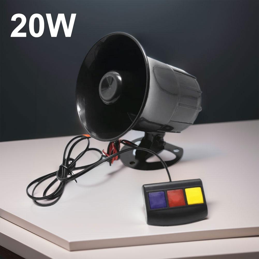 3 Tone Car Horn 12V Loud Horn Speaker Motorcycle Megaphone Emergency Sound Amplifier Speaker for Most Cars Motorcycles
