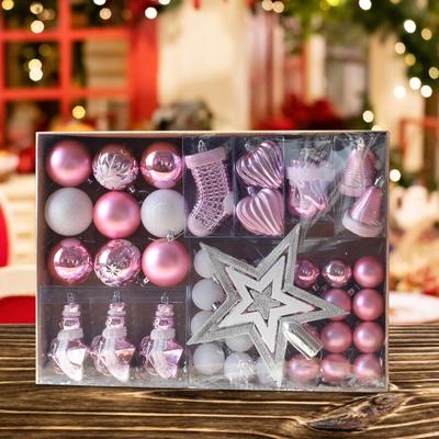 47 Pieces Christmas Tree Ornaments Set Decorative Accessory Assorted Xmas Decoration for Windows,