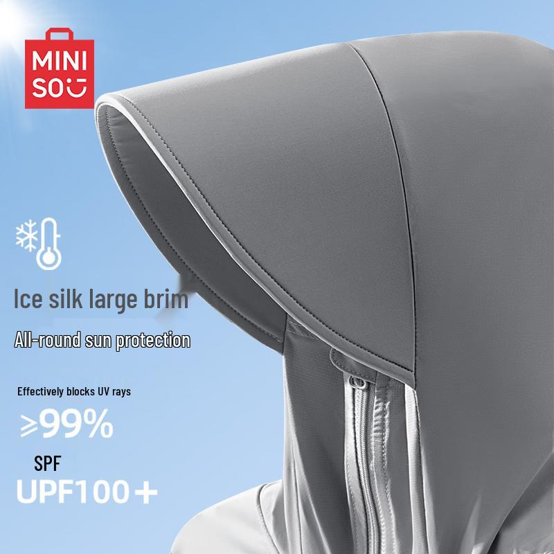 MINISO Men s Hooded Ice Silk Sun Protection Jacket 2XL