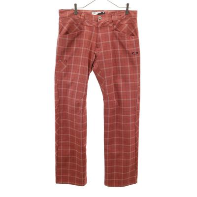 Check Pattern Straight Pants W36 Brick Type Men's Used