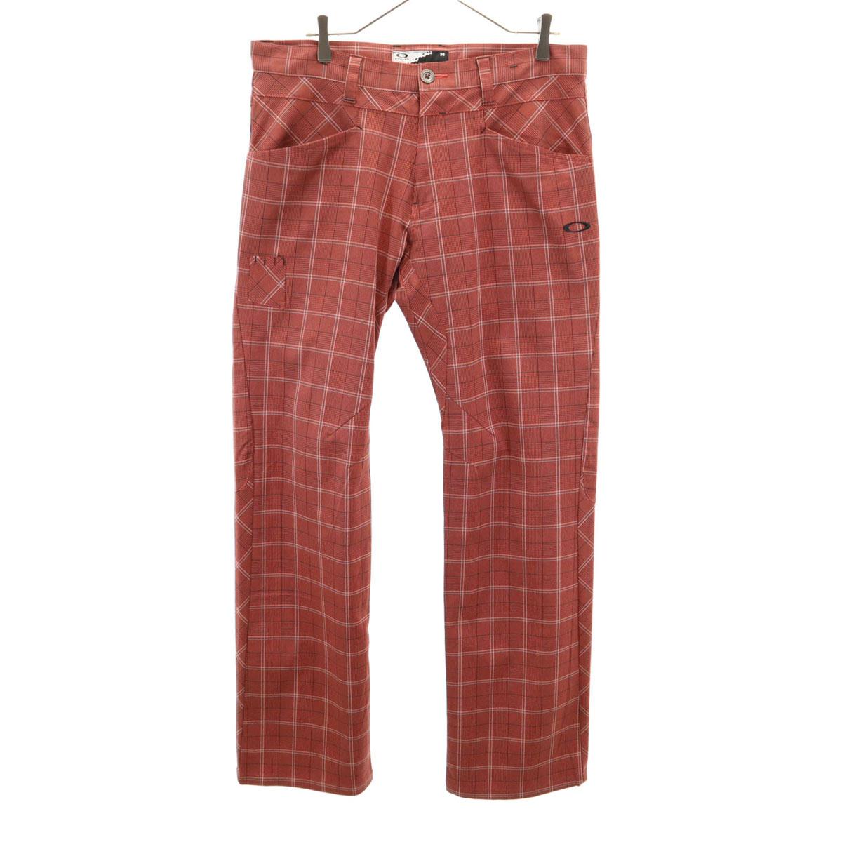 

OAKLEY Check Pattern Straight pants W36 Brick type Men s Used