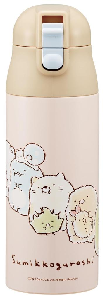 Skater 360ml Stainless Steel Mug Bottle with Insulated Water Sumikko Gurashi Bottle, Drawing, SDPC4-A