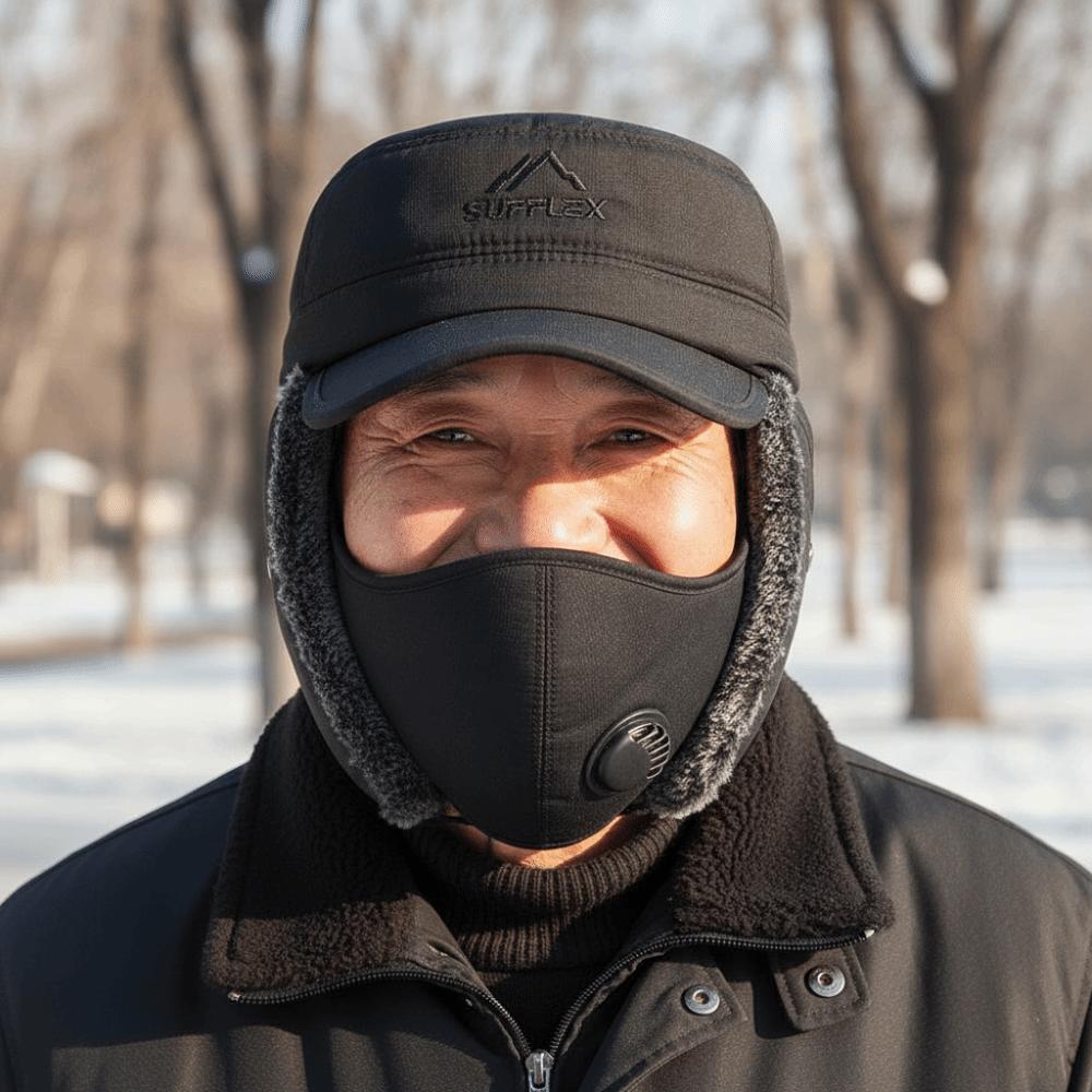Thickened Winter Trapper Hat Breathable Fleece Earflaps Hat Windproof Thermal Cap Outdoor Work