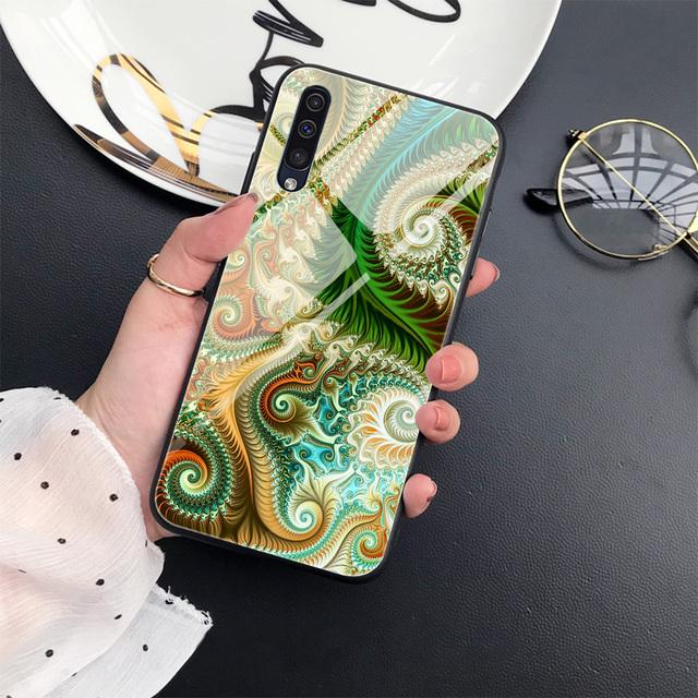 

Чехол с кельтским цветком для Samsung Galaxy A52 A70 A71 A73 A53 A13 5g A03 A72 A22 A21s A03 Core A42, защитный чехол из закаленного стекла For Samsung A71