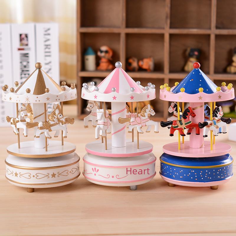 Sky City Carousel Music Box: Romantic European-Style Birthday Gift with Spire Clockwork