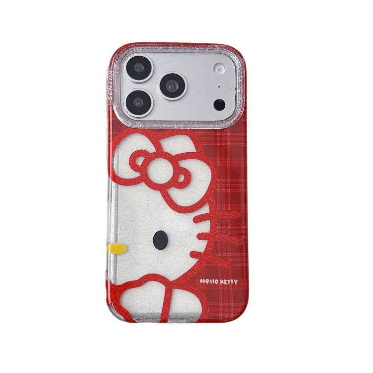 

Red Plaid Glitter Bracelet for iPhone 15 Pro/16 Pro Max Case iPhone 17