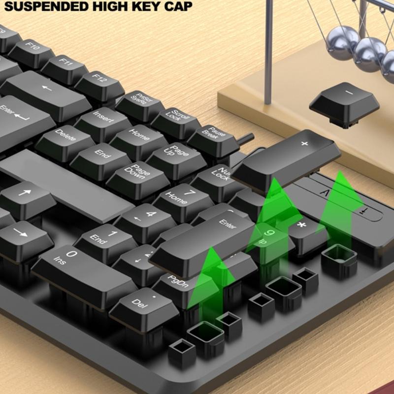 Corded Keyboard and Mouse Corded Keyboard and Mouse Combo USB Keyboard and Mouse Set for School Office Business Gaming