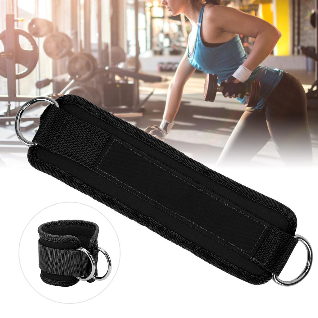 Fitness Ankle Straps for Cable NaMachine Double DRing   Neoprene Ankle Straps(Black )