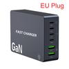 220W GaN Desktop Charger 6-Ports PD 100W USB Type C QC 3.0 Fast Charging Station for IPhone 16 Pro Tablet Macbook Samsung Laptop