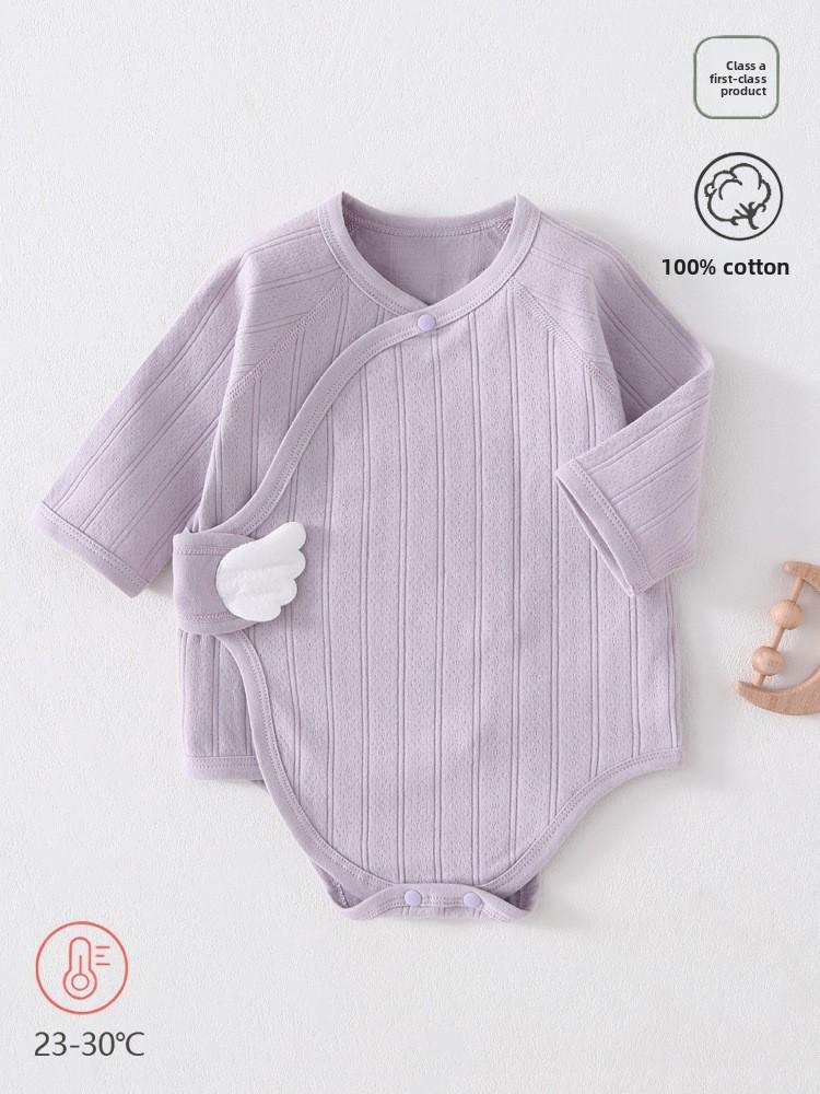 Baby Cotton Romper With Air Layer For Newborns Safe Breathable Infant One Piece For Spring Autumn