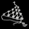 Bridal Wedding Crystal Rhinestone Slave Bracelet Wristband Harness & Ring Cuff