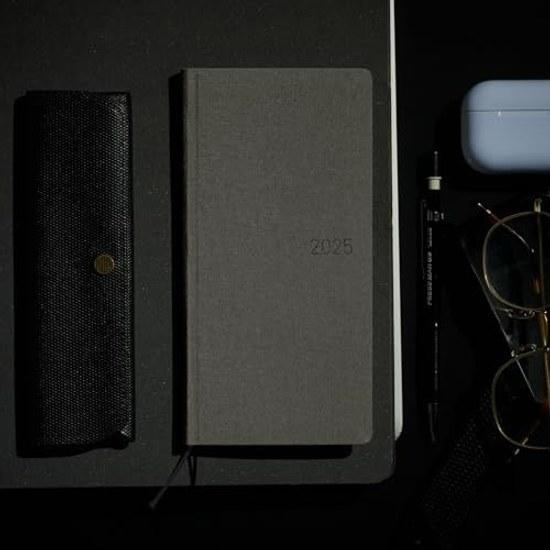 Hobonichi Techo 2025 Weeks Colors Smoke Gray April Start Weekly Planner Left Slim Vertical