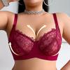 Comfortable Underwire Push-up Sexy Bra Lace Breathable Women's  Beautiful Back Plus Size Underwear