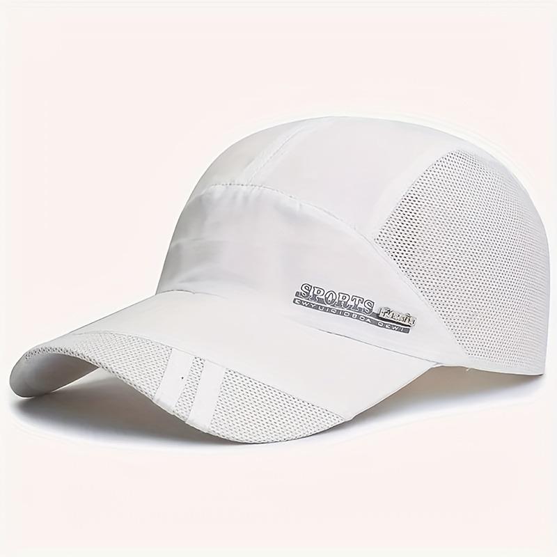 1pc Breathable Mesh Baseball Cap, Quick-Dry Polyester Sports Hat for Fishing Golf Sun Protection,  Breathable Fishing Golf Cap