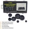 170pcs Rubber Grommet Kit 7 Sizes Firewall Hole Plug Electrical Wire Gasket Kit For Auto Car Wire Plug And Cable, Black - DD