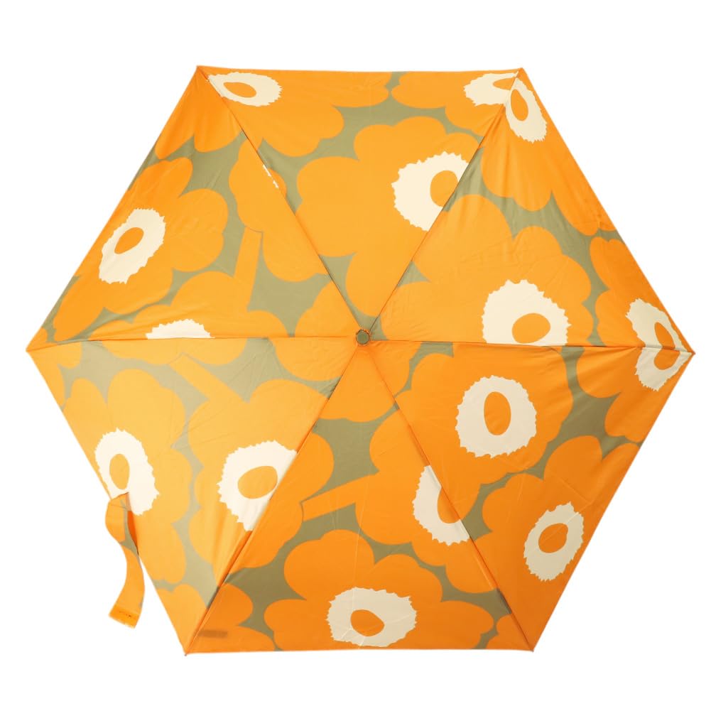 Marimekko Unikko Manual Folding Umbrella, Orange, 94136 218