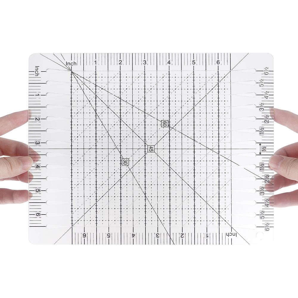 1pc DIY Sewing Pattern Ruler, Acrylic Irregular Patchwork Ruler, Quilting Template, Multifunction Transparent Splicing Ruler