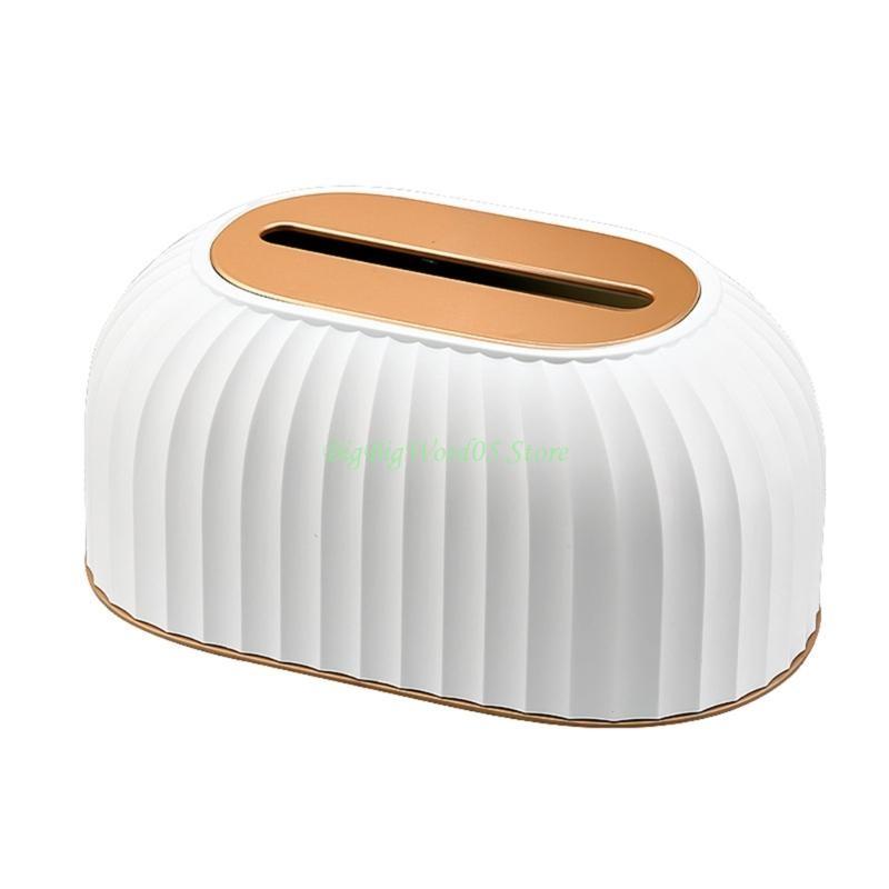 24TE Striped Tissue Box Table Napkin Holder Tissues Dispenser Toilet Paper Container