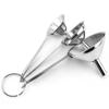 3pcs Stainless Steel Funnel Set Hanging-ring Mountable For Home Kitchen Oil Juice Jams Spirits Transfering Hand Tool Parts