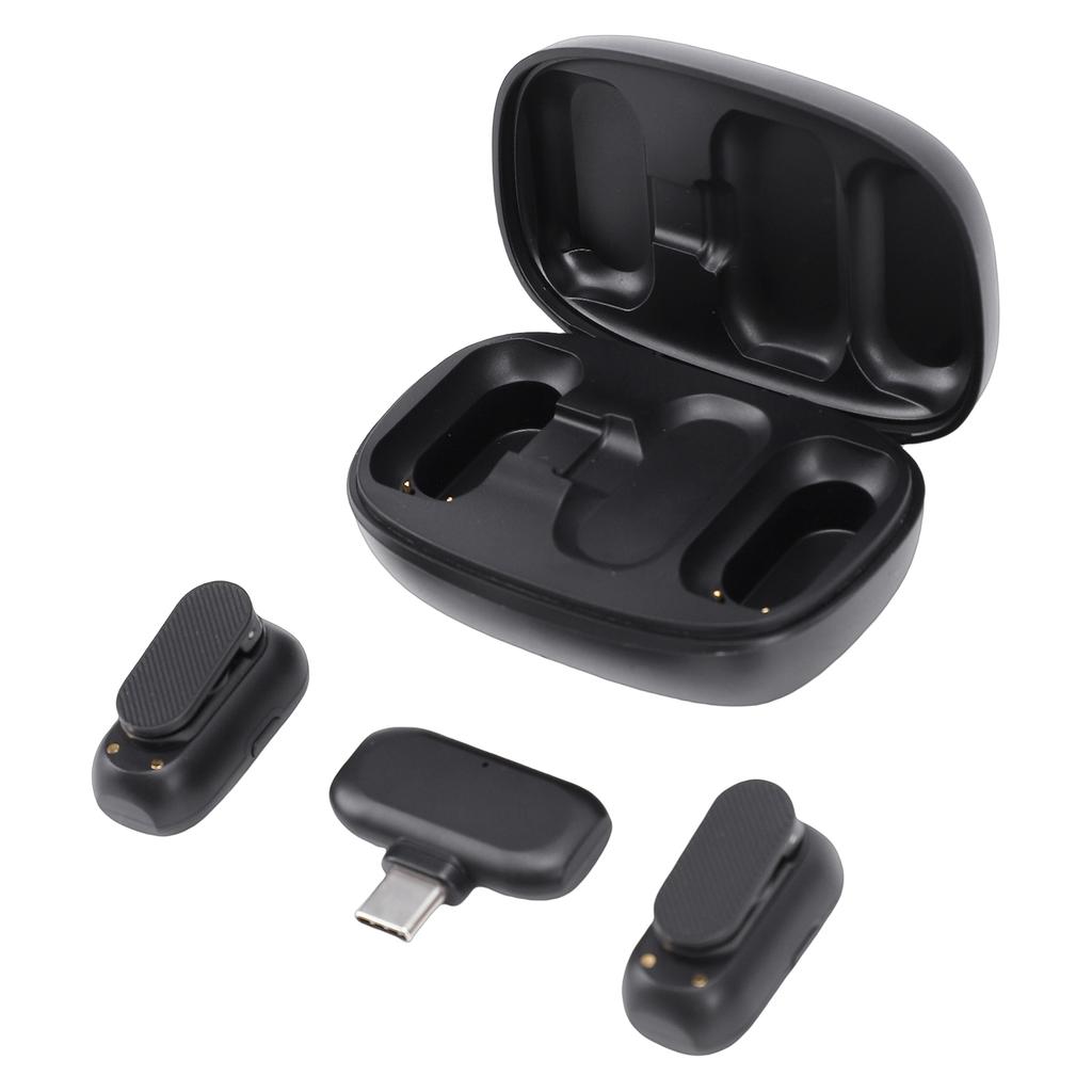 Wireless Lavalier Microphone AI Noise Cancelling High Fidelity for Video Music Singing Recording
