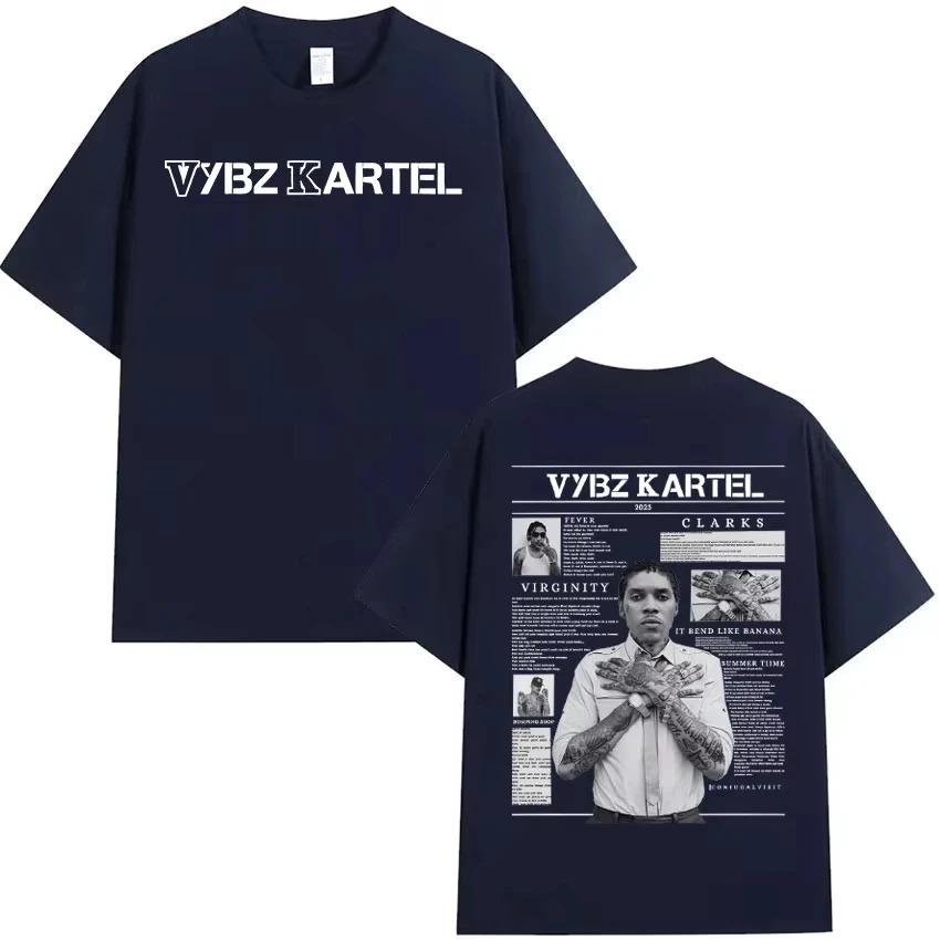 Y2K Fashion High Quality T-shirt Rapper Merch Vybz Kartel Tour 2026 Album TShirts Unisex Women Hip Hop Gothic Short Sleeve T Shirt