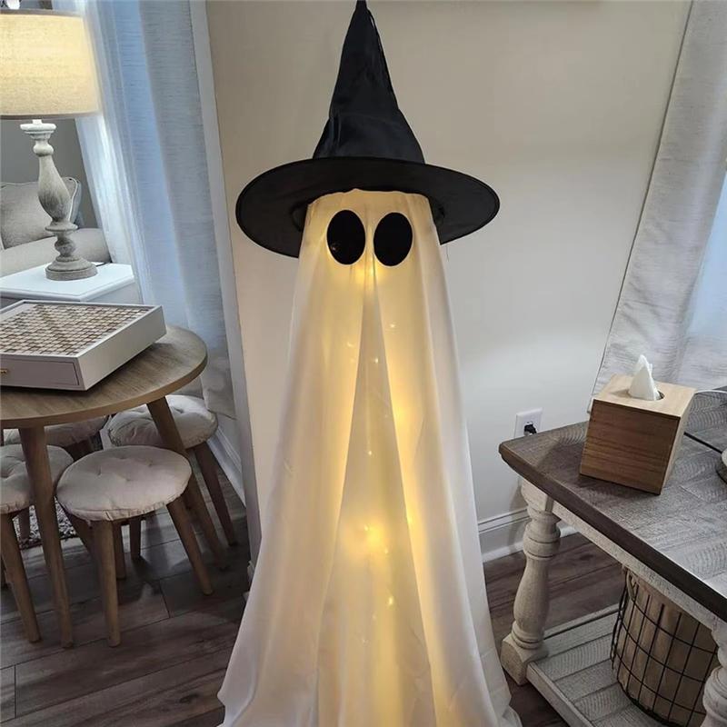M-Modern-Outdoor Halloween Yard Decoration Ghost Light Up Decor Ornament Glow For Lawn Porch Indoor Pathway Holiday