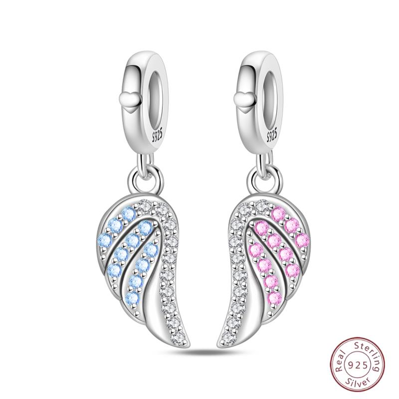 New Original Charm Bead Pendants Copper Crown Strawberry Perfume Gold Bow Fit Bracelet Necklace Women Jewelry