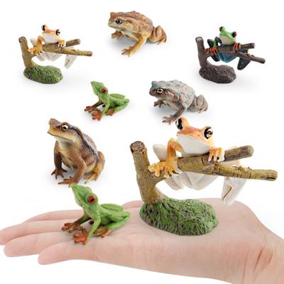 Tree Frog Figurine Realistic Toad Statue Sculpture Ornament Decoration Kids Educational Simulation Wild Animal Model Toy Toddlers Boys Girls Gift