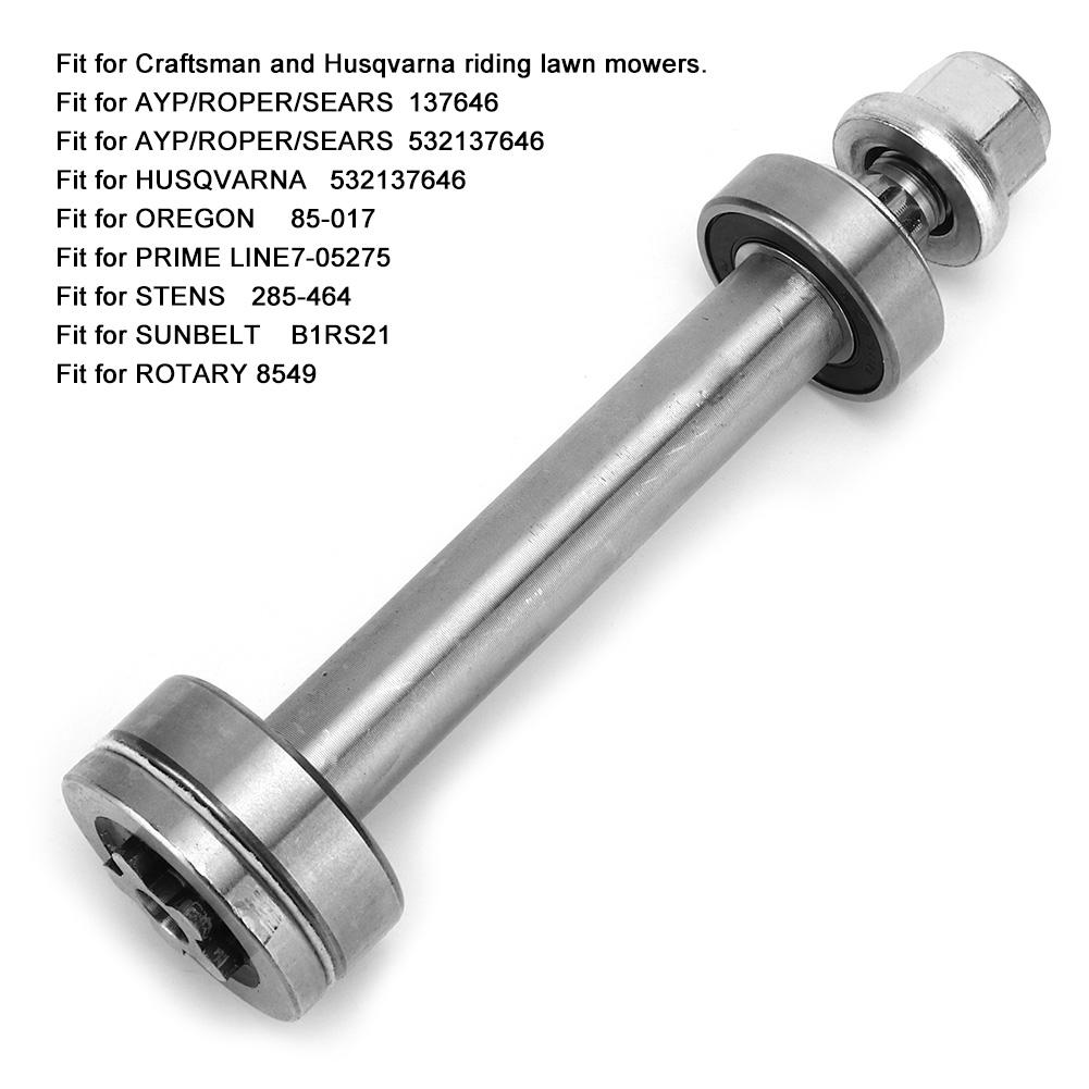 Bearings and Nuts Mandel Shaft 532137646 Fit for Craftsman Husqvarna Riding Lawn Mowers