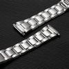 16-22mm Stainless Steel Watch Band Universal Strap Silver Folding Safety Buckle for Seiko Women Men Strap Watch Belt Accessories