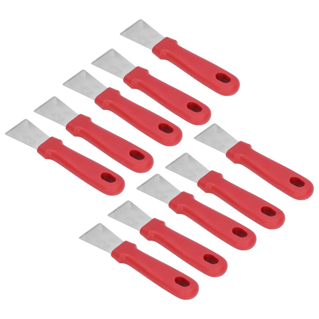 10Pcs Putty Knife Sturdy Durable Stainless Steel Ergonomic Design Nonslip Handle Wide Application