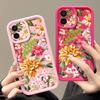 Wzór kwiatowy Odporne na wstrząsy Etui na telefon Dla iPhone 16e 16 15 14 Pro Max 13 12 Pro 11 14 15 16 Plus Kolor Cukierkowy Silikonowe Miękkie Matowe Pokrowce Fundas