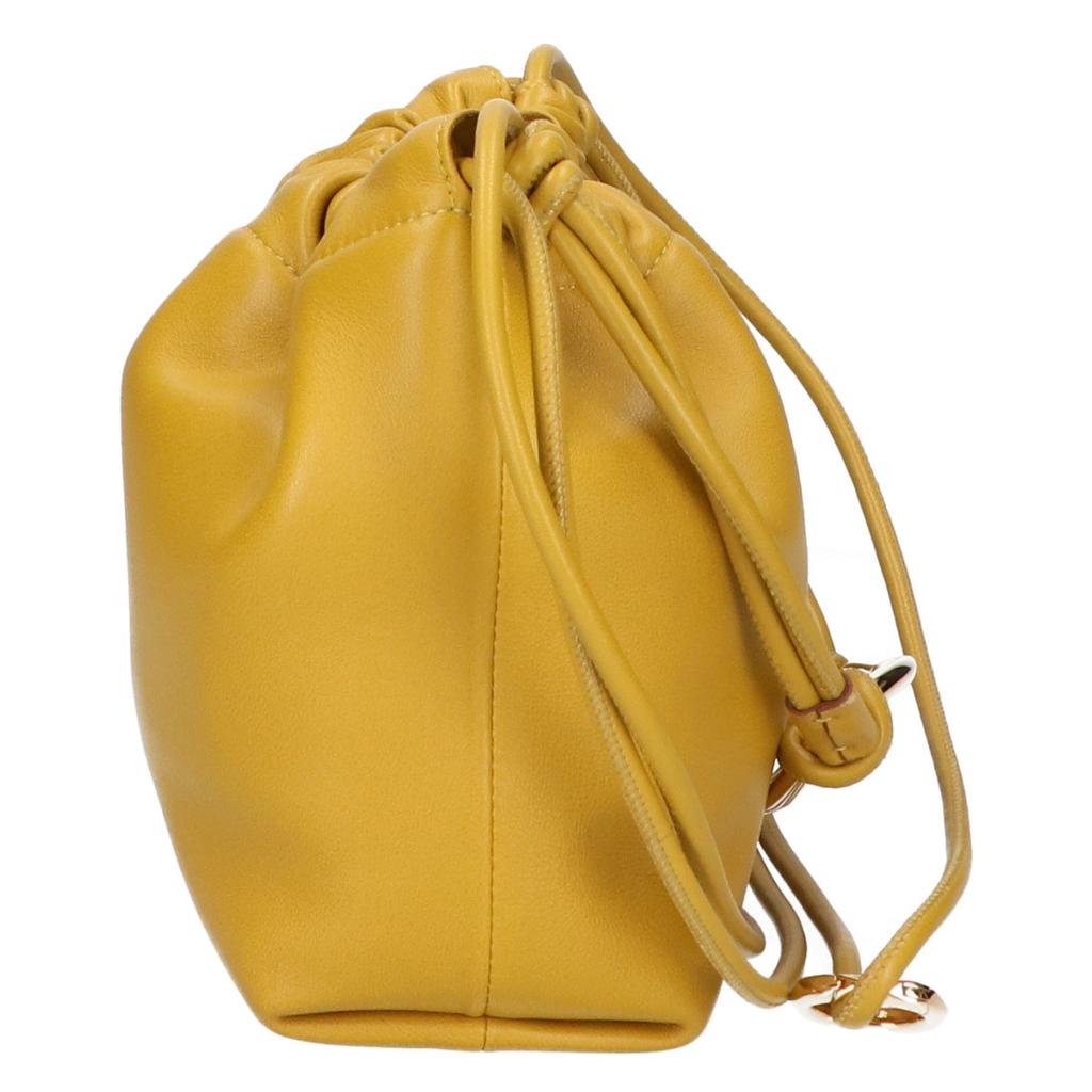 VALENTINO 4W0P0AC3ZFJ Lamb Leather Logo Hardware Pouf Mini Bucket Shoulder bag Mustard/GDHardwareUsed