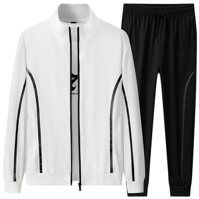 Fashion Men's Tracksuit Autumn Jogging Fitness Set 2-piece Jacket+sports Pants Set Casual Men Windproof Sportswear 7xl Size