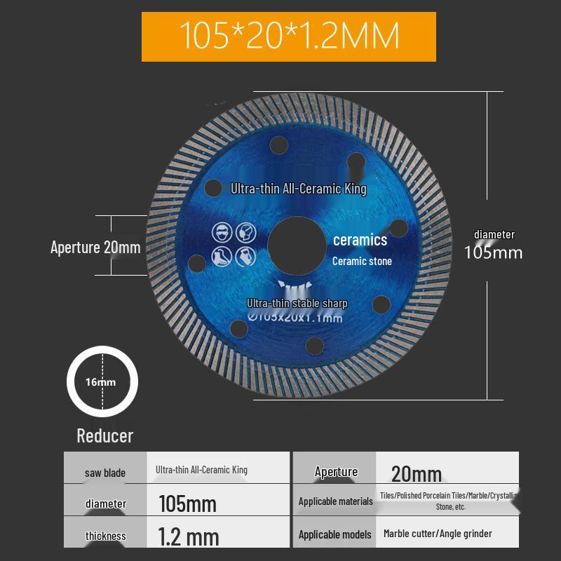 Diamond Saw Blade for Smooth Tile & Marble Cutting