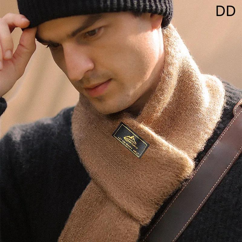 Hochwertiger Herrenschal Winter Imitation Mohair Kaschmir Schal Outdoor Freizeit Warm Strick Weich Einfach Schal Männlich Japanisch Teen