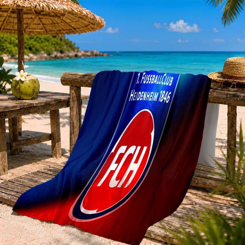 Heidenheim Crest Beach Towel Microfiber Beach Towel, Lightweight and Quick-Dry, for Summer Travel, Swimming Pool Fan Birthday Gift