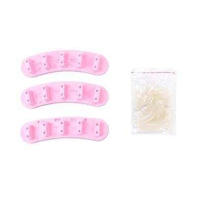 3pcs Removable Removable Practice Nail Stand False Nail Tips Display Holder  Manicure Training