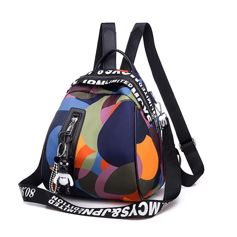 Women's Waterproof Oxford Backpack, Fashion Camouflage Multifunctional 3-in-1 Travel & School Bag, Single Shoulder Crossbody Daypack