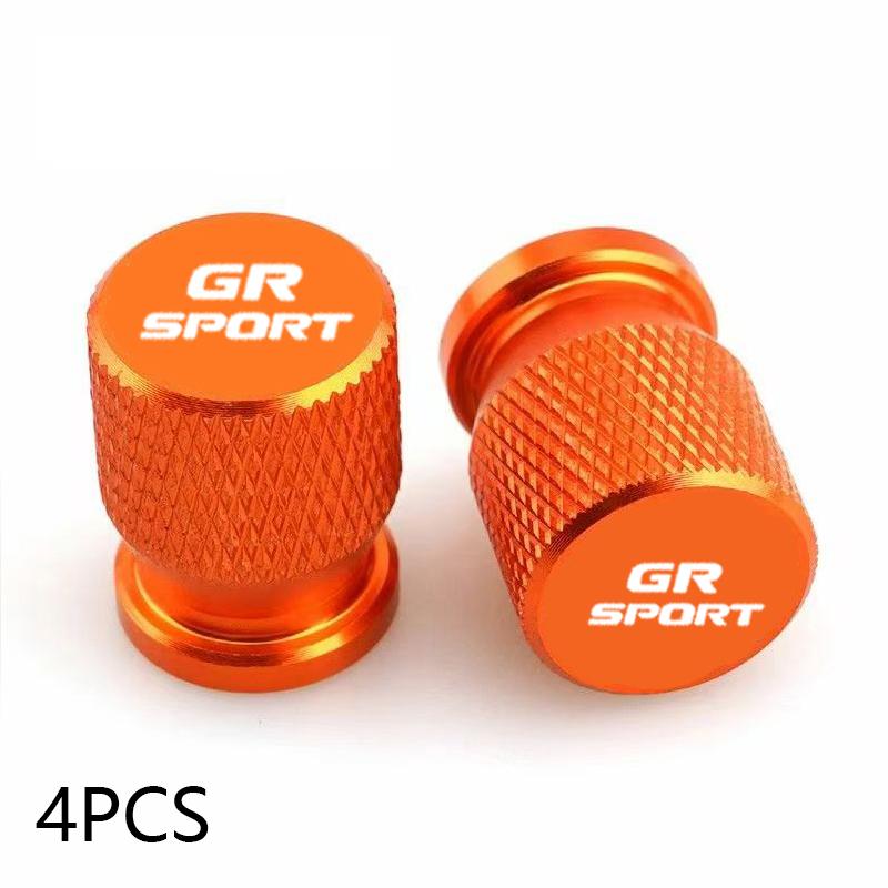 4Pcs Car Wheel Tire Valve Caps Air Stem Case for Toyota GR Sport Gazoo Racing Yaris 86 Corolla Hilux Supra C-HR Auto Accessorie