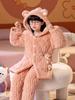 Winter Kids' Flannel Pajamas: Boys & Girls Coral Fleece, Velvet-Lined, Three-Layer Quilted Parent-Child Sleepwear