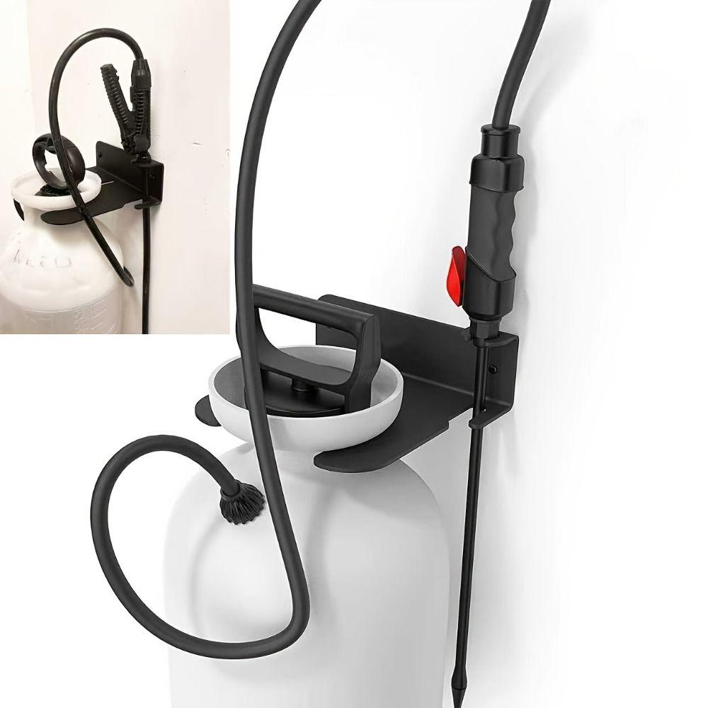 Wall-Mounted Garden Sprayer Rack Versatile Design Space-Saving Sprayer Holder Rust Resistant Heavy Duty Tool Storage Shelf