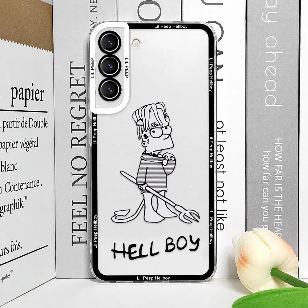 Rapper Lil Peep Hellboy Love Phone Case for Samsung Galaxy S21 S23 S24 S25 Ultra Plus FE Clear Soft Cover for Samsung S22 Fundas