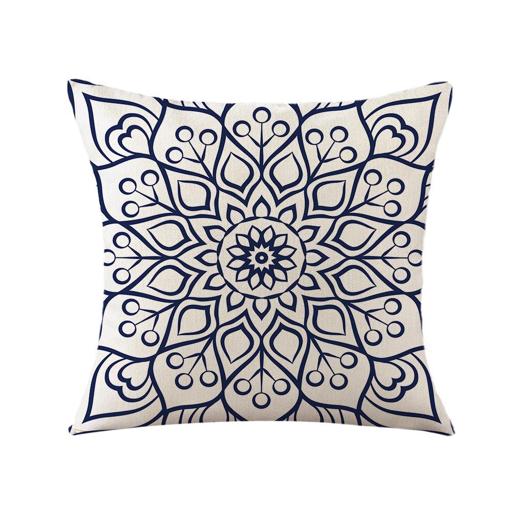 European Station Pillow Wabi-sabi Style Bohemian Print Pillow Case Bedside Sofa Linen Pillow Case