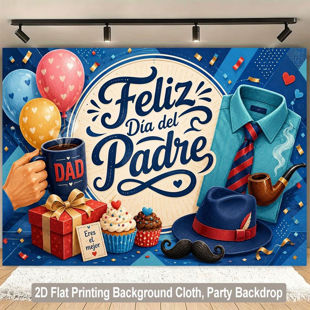 1 Piece of 2D Flat Background Fabric, a Background Fabric for Displaying Celebration Elements Related To Father's Day.