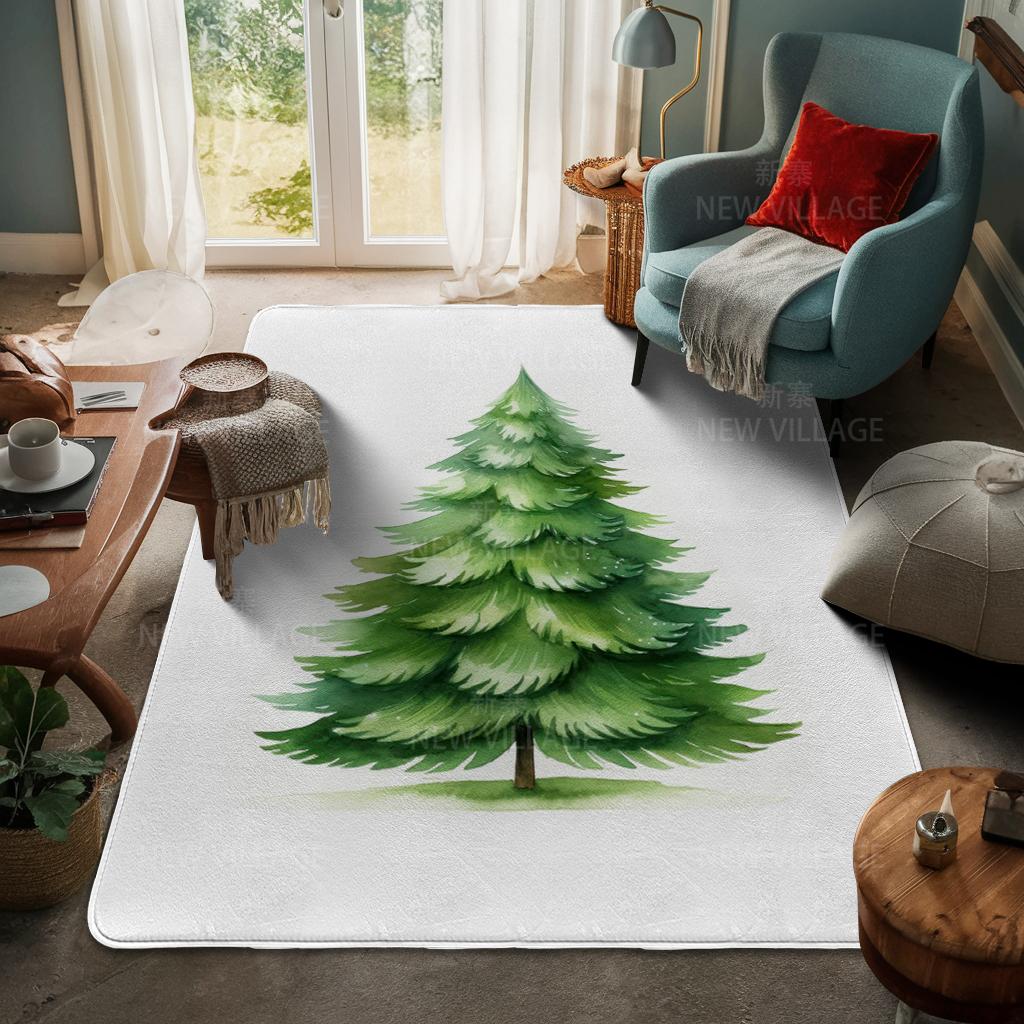 House Entrance Carpet Home Door Mat Living Room Bath Foot Bathroom Non-slip Water Absorption Rugs Bath Merry Christmas Winter